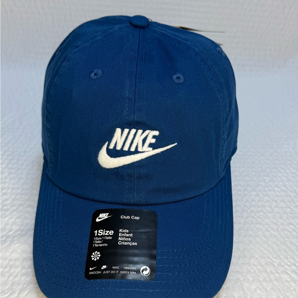 Nike Kids Unisex Hat Blue embroidered One Size